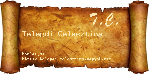 Telegdi Celesztina névjegykártya